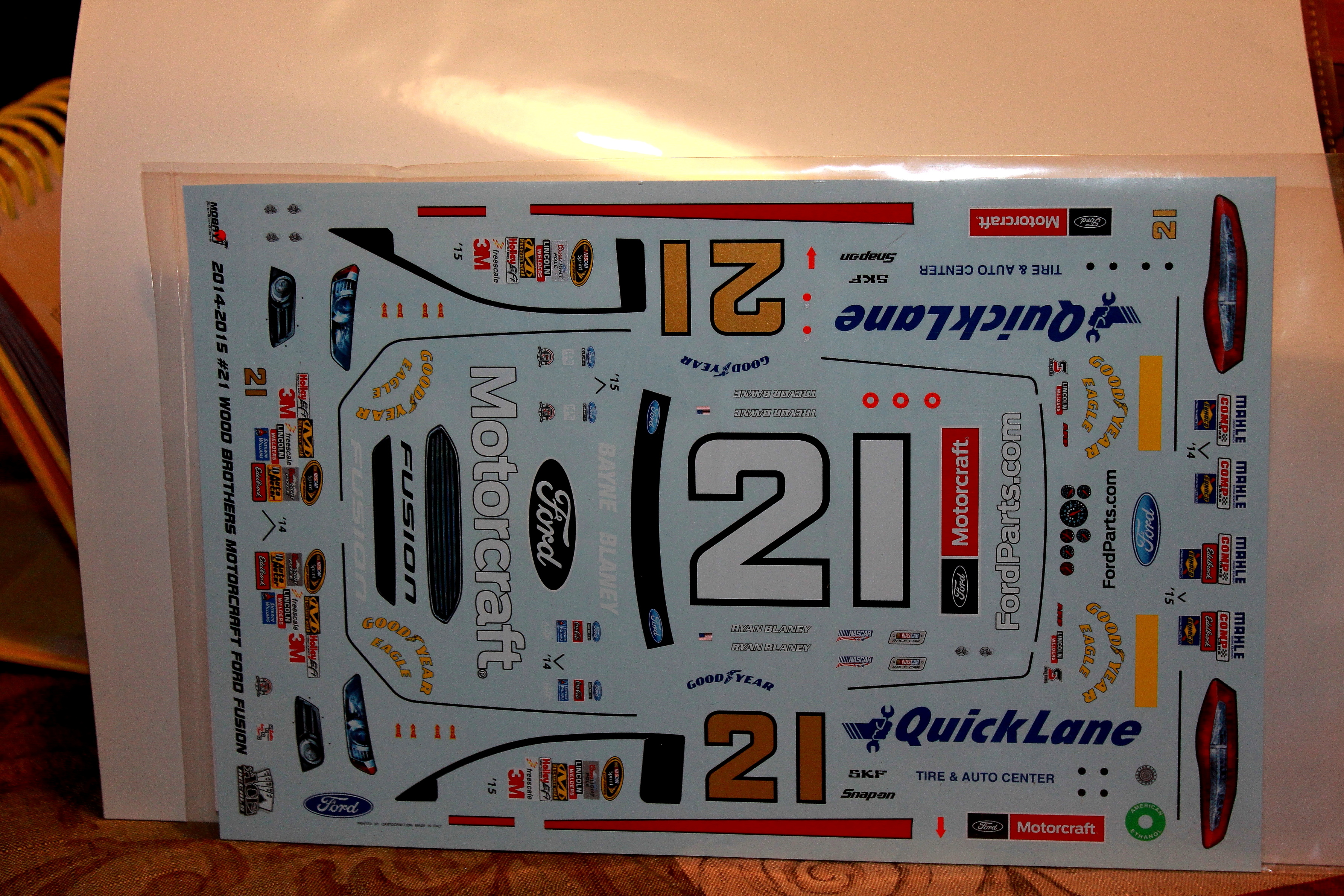 21 Wood Bros. 2014/2015 Ford Fusion Ace Decals